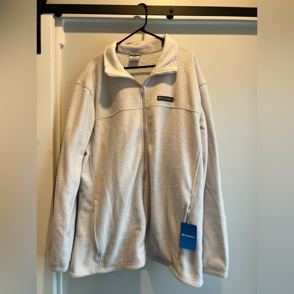 Columbia Men’s Granite Mountain Fleece Jacket 2XLT NWT Off White Chest Tag - Picture 1 of 8